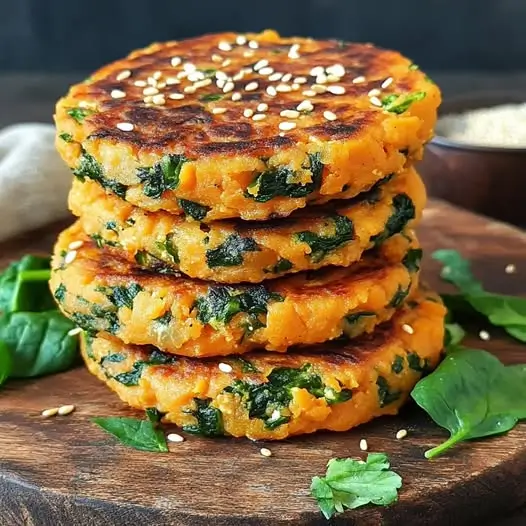 Délicieuses Galettes de Patates Douces et Épinards : Un Plat Sain et Savoureux