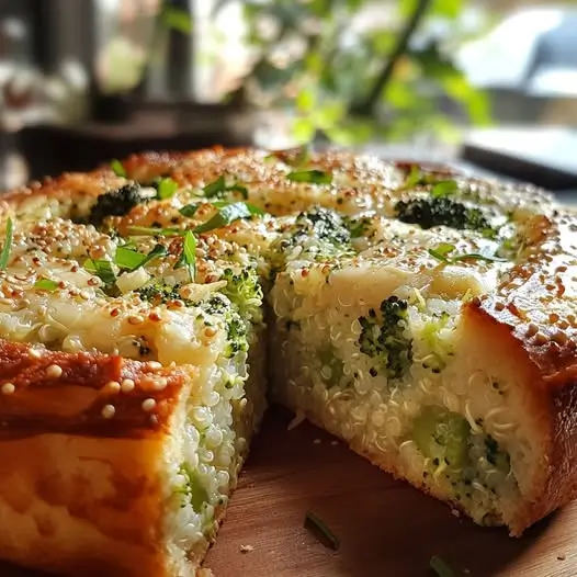 Délicieux Gâteau Végétal de Brocoli, Quinoa et Parmesan