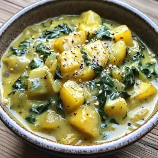 Délicieux Curry de Poireaux, Pommes de Terre et Épinards : Une Recette Réconfortante et Facile